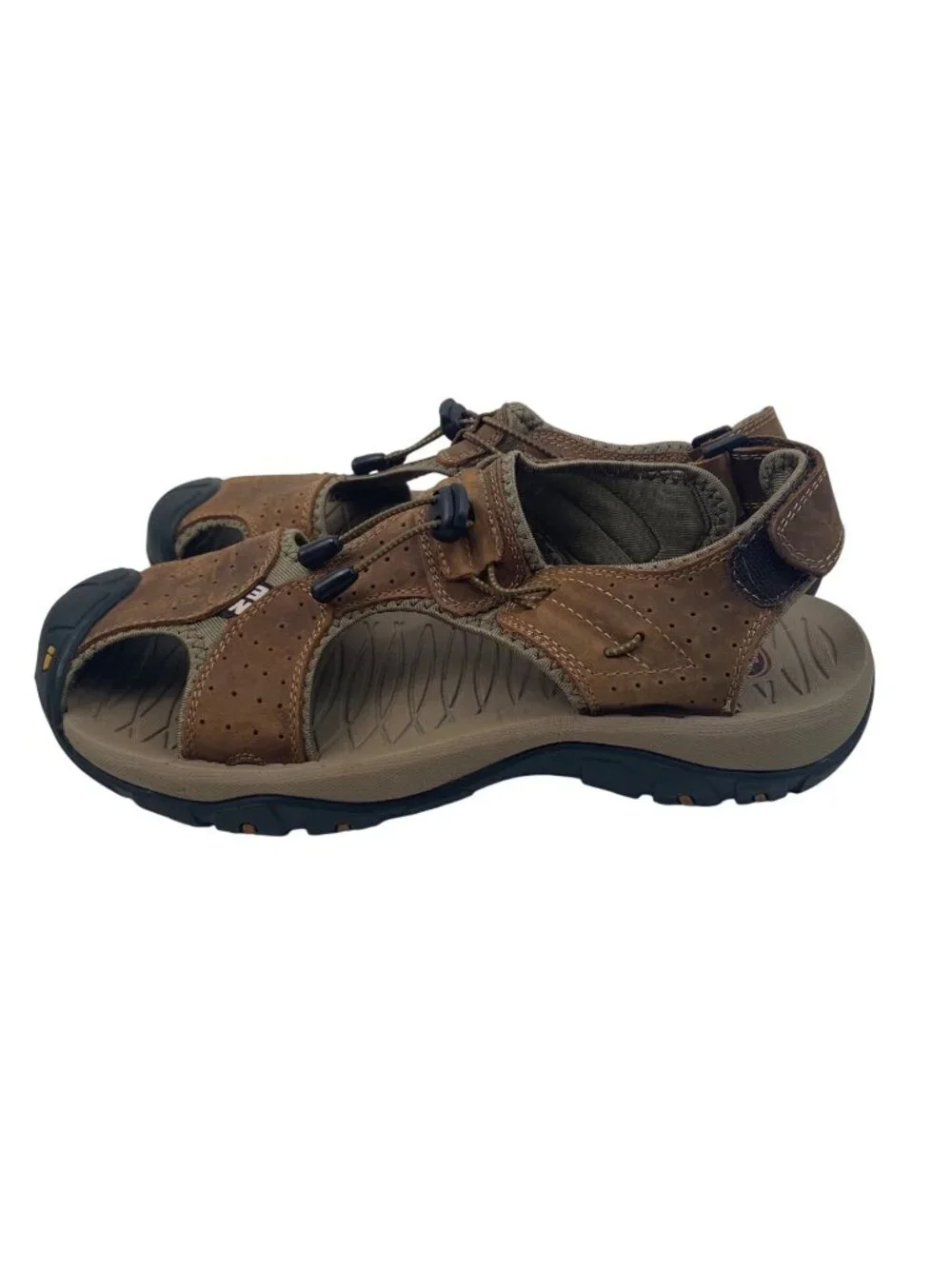 Rojeam Mens Brown Walking Sandals Closed Toe Beach Shoes Size 10